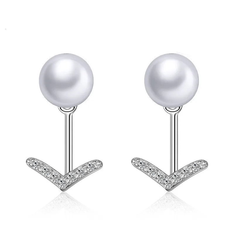 Vintage Geometric Gold Pearl  Silver Plated Dangle Earrings Heart Butterfly Hoop Earrings set  Fashion Women Jewelry Trendy