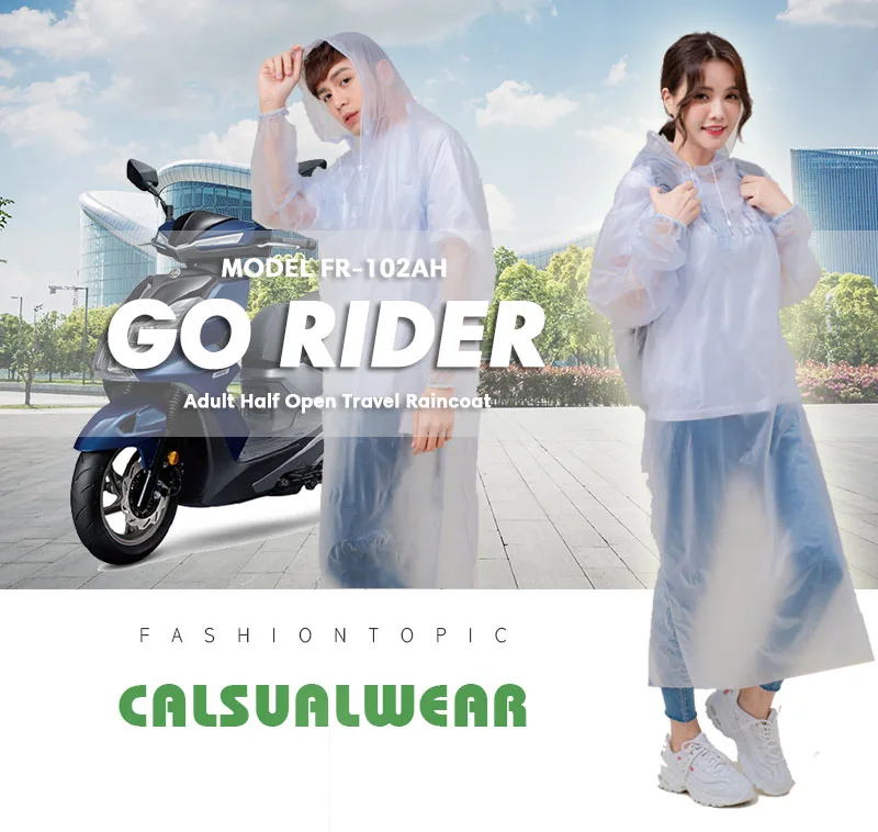 OEM Waterproof Semi White Hiking Travel Outdoor Hooded Design Fog Fashion Long Rain Jacket Transparent Winter Cheap Raincoat