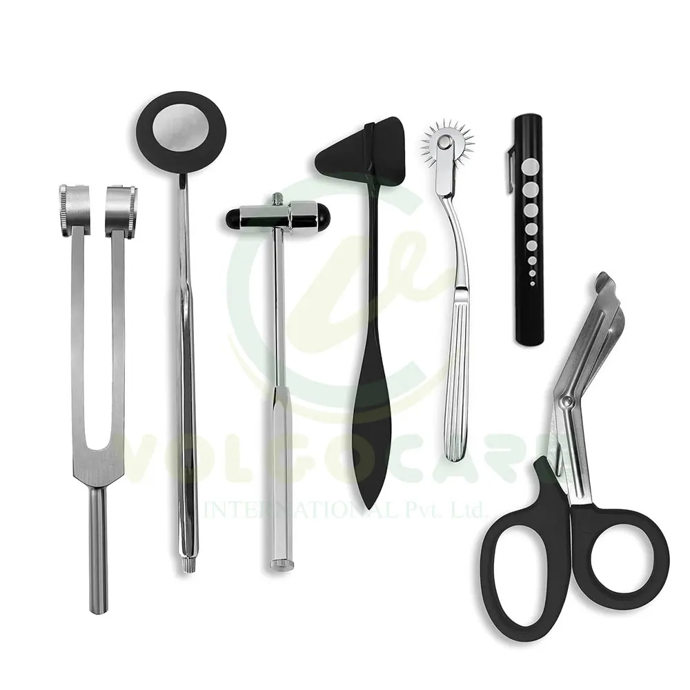7 pcs Neurological Percussion Set Reflex Taylor Buck Hammer Pinwheel Diagnostic Kit for Nurses
