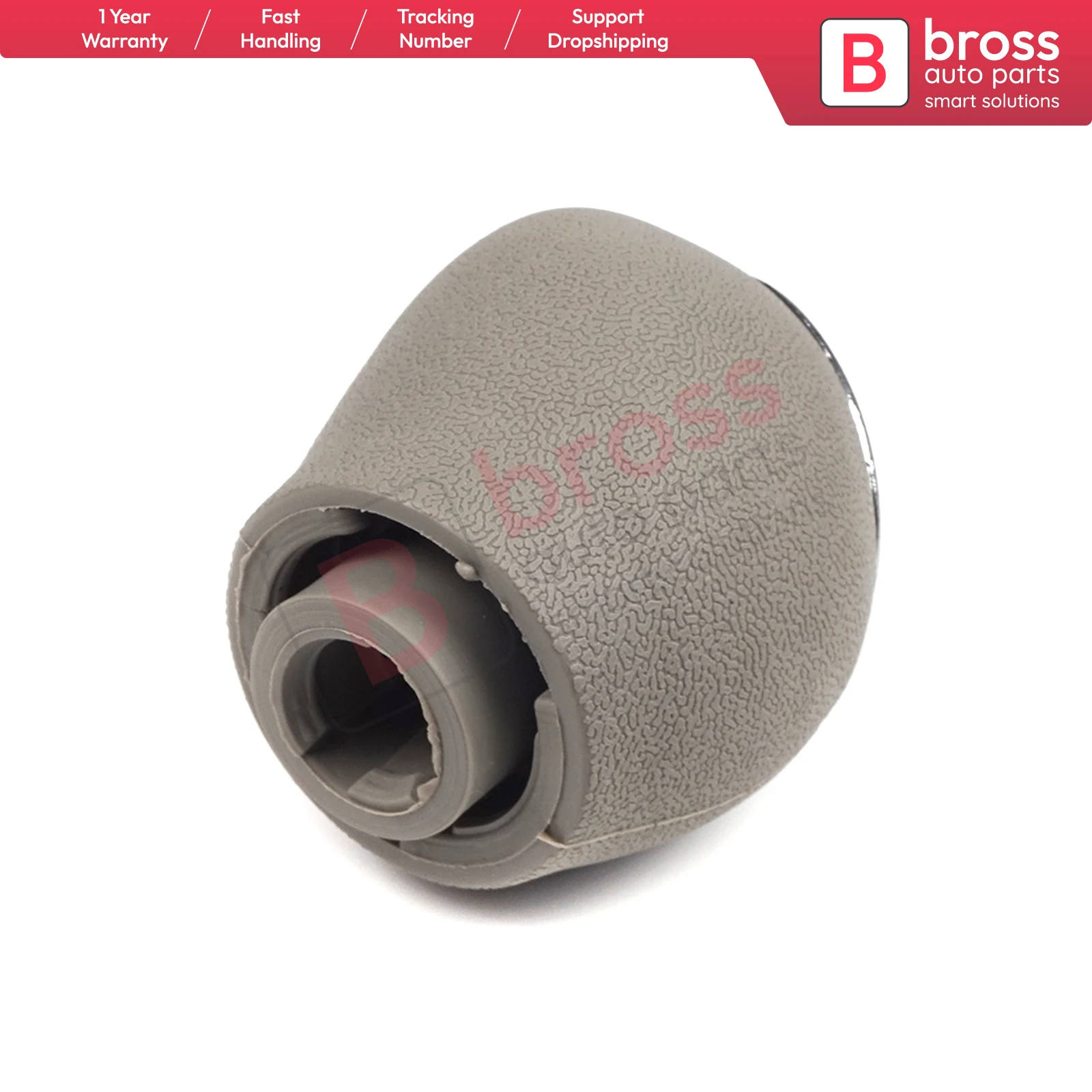 BSP614 6 Speed Shift Stick Knob 328650024R Chrome Gray  Bross Auto Parts Made In Turkey