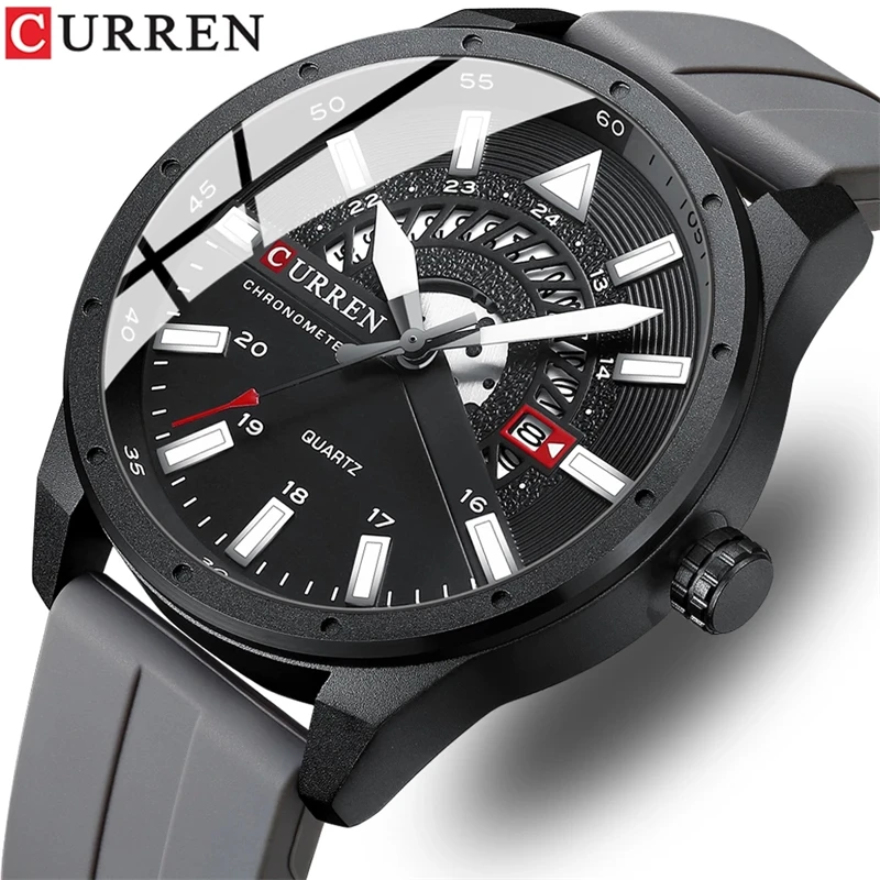 CURREN 8421 Mens Watches Top Brand Luxury Quartz Watch Men Fashion Casual Leather Strap Clock Small Dial Decoration Sport Watch