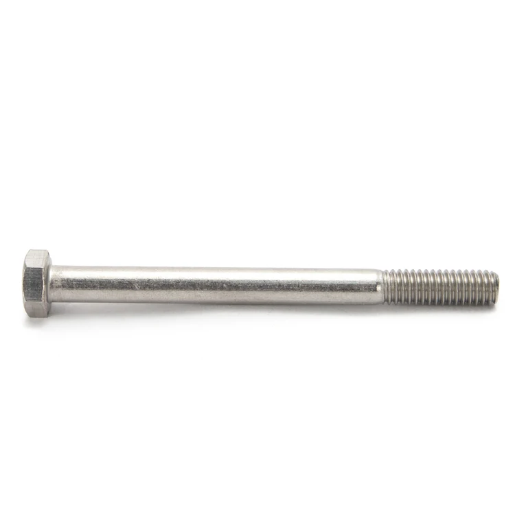 Manufacturers wholesale Structural Split Pin Hole Hex Flat Head Concrete Stainless Steel Thick Rod Half Tooth Outer Hexagon Bolt