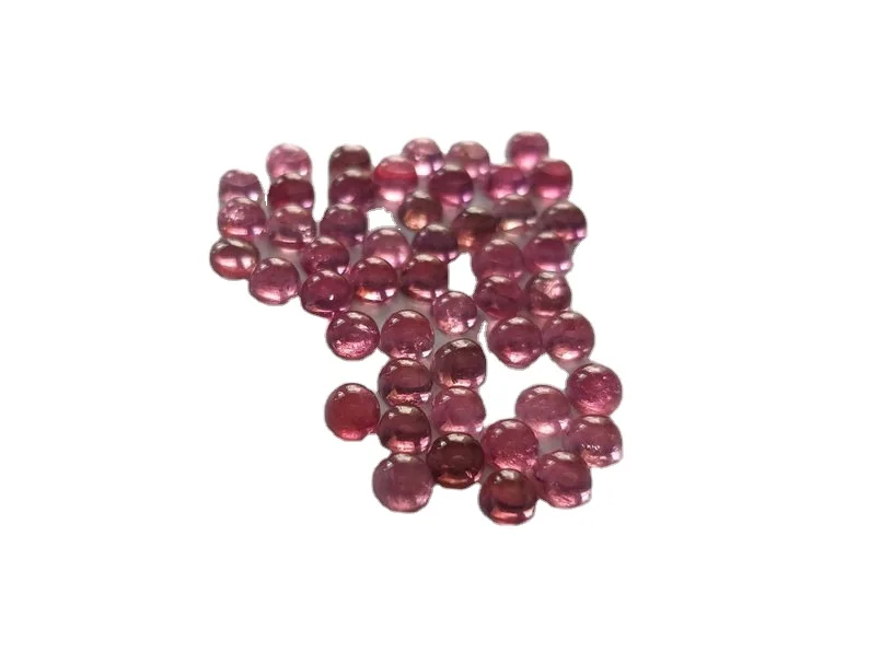 2mm Natural Pink Tourmaline Gemstone Loose Round Cabochon Wholesale Price Natural Good Top Pink Color Gemstone Bulk Wholesale