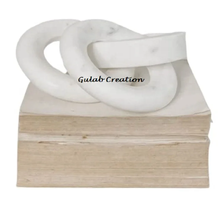 ZAMZAM IMPEX New Arrival Nordic Style Natural White Stone Figurine Chain