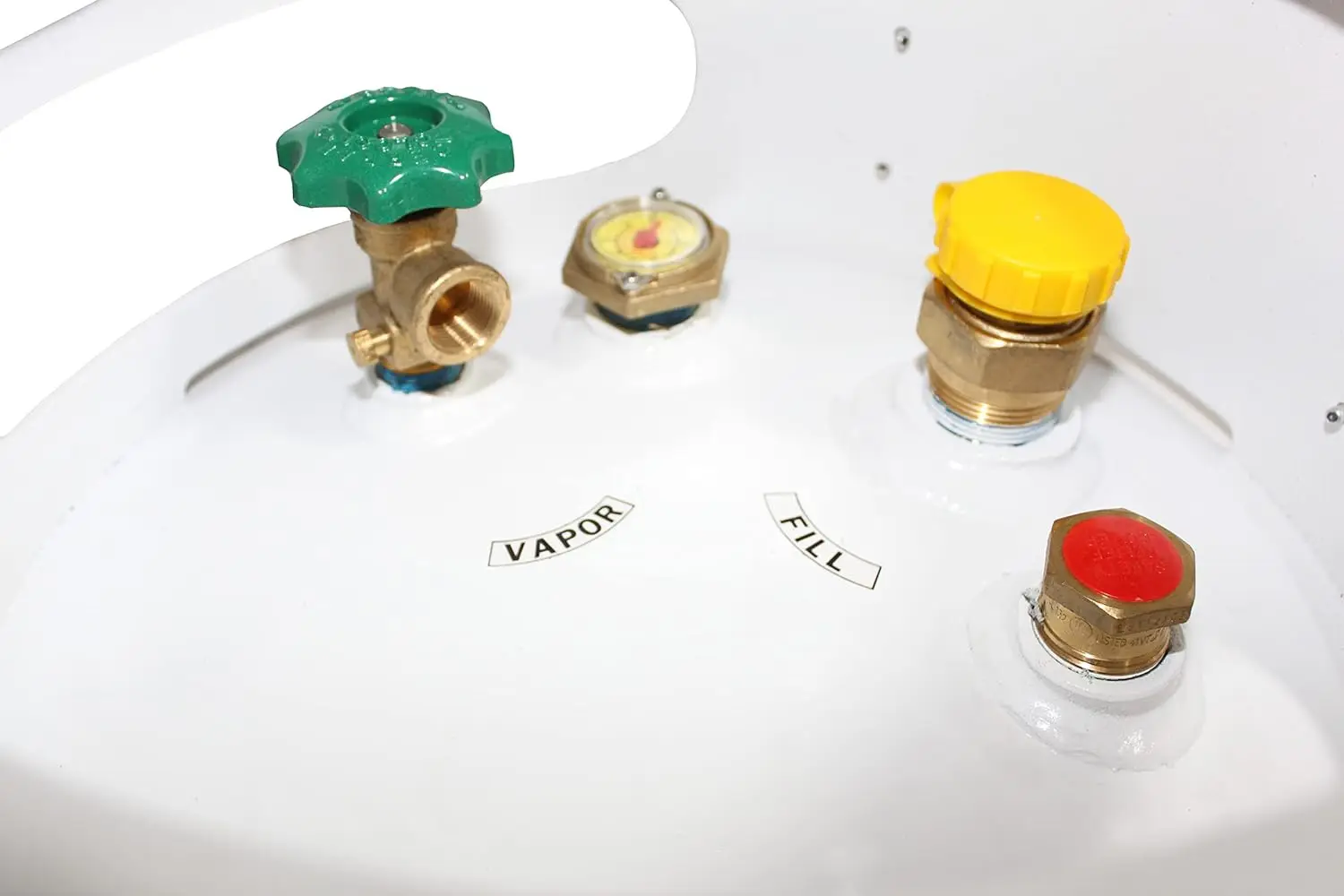 Flame King YSN420ASME 420LB (120 Gallon) ASME Vertical Steel Propane Tank, White