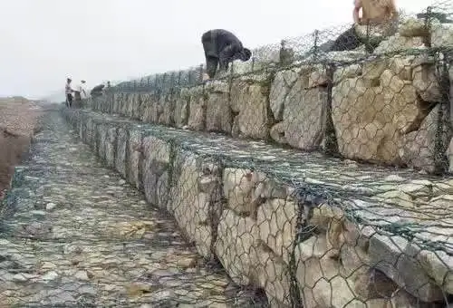 Galvanized PVC coated stone cage net basket