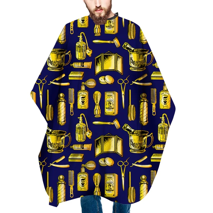 Custom Color Logo Pattern Hair Salon Barber Capes Barbershop Hair Cutting Capes Pro Salon Waterproof Hairdressing Cape