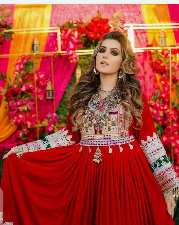 Tribal ethnic vintage kuchi dress, Afghan/Pakistani Kuchi party traditional multi color Dress by Ethereal Factory