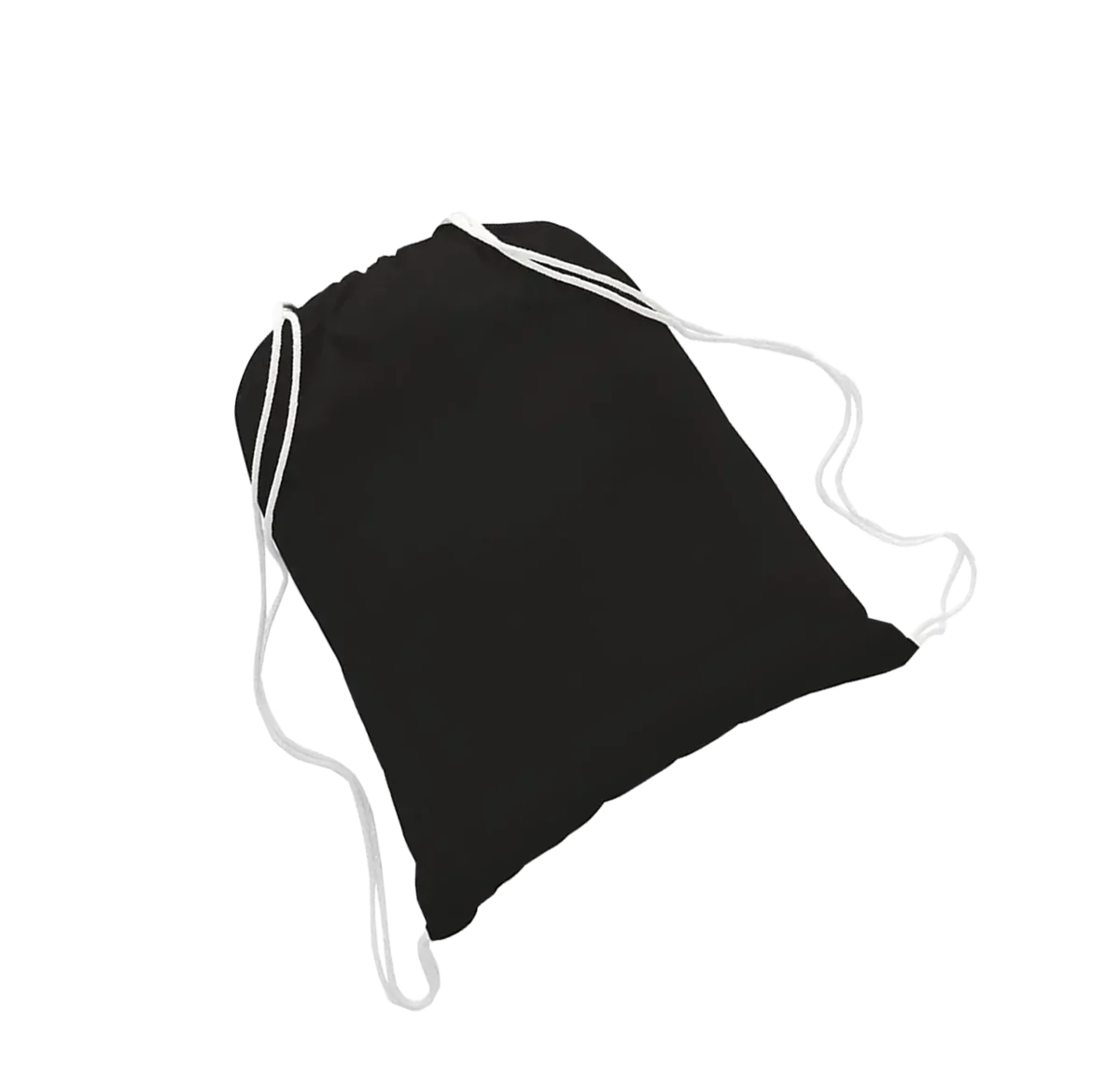 Cotton String Backpack Drawstring Bag Material made in India West Bengal color black