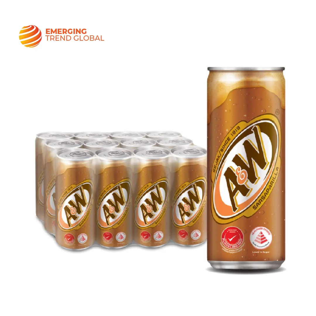 [Malaysia] Fast Shipping A&W Sarsaparilla Carbonated Soft Drinks 320ml