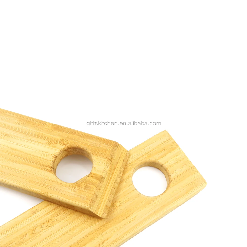 Wholesale Natural Custom Bambu Wine Balancing Tilting Rack  Bamboo Balance Wine Bottle Holder