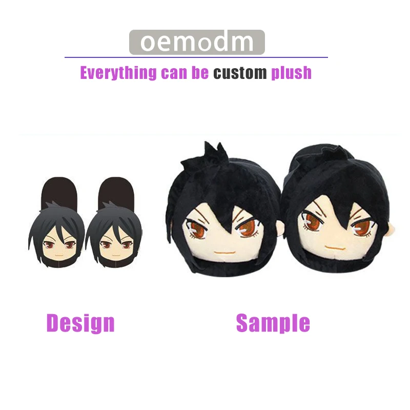 Wholesale Custom Design Made Cute Funny Soft Stuffed Animal Custom Plush Cartoon Slippers for Children kawai plush toys