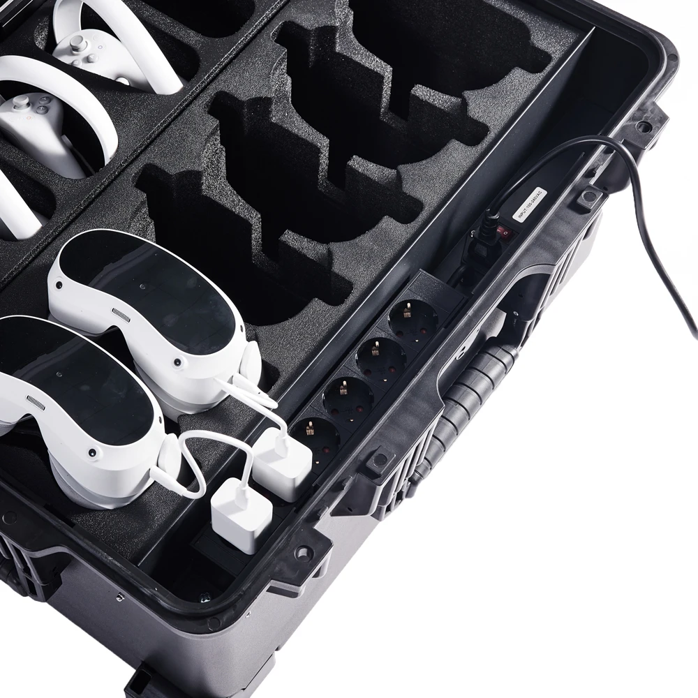 Advanced VR Storage, Charging, and Organization Trolley for Efficient Device Management