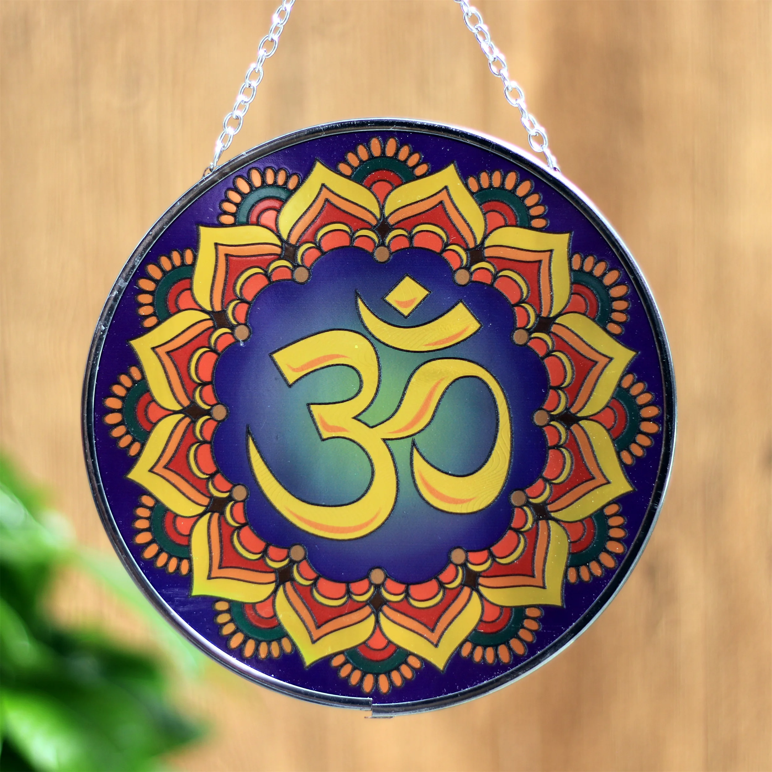 Best Selling Stained Glass Scrap Tiffany Window Decoration Pattern Brushed Nickel Pendant Light Faux Peacock Front For Wholesale