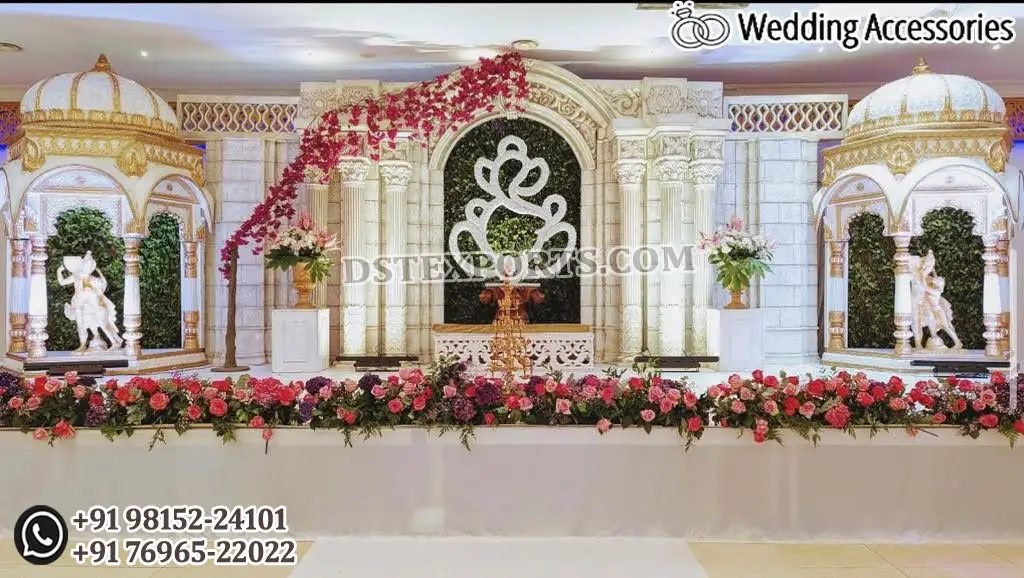Open Style Srilankan Poruwa Ceremony Stage Decor Best Event Decor Open Wedding Stage Hindu Wedding Open Stage Mandap Decor USA