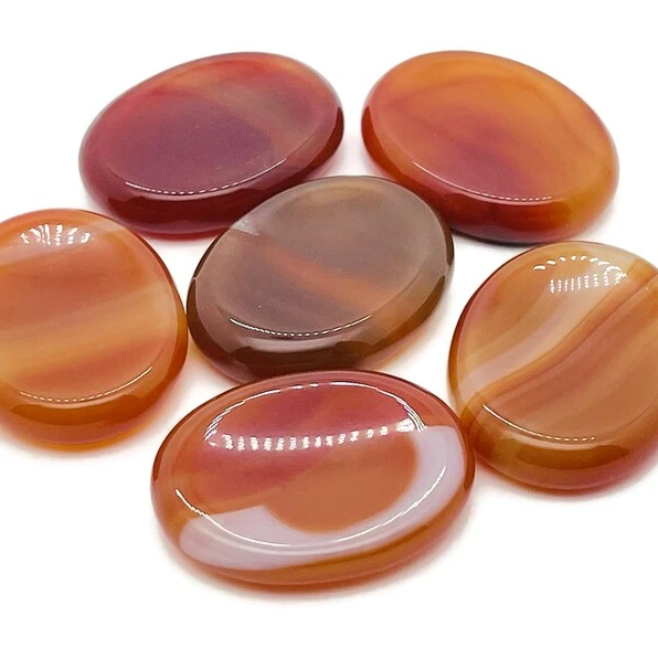 Carnelian Agate Crystal Elegant Quartz Thumb Stone for Healing Therapy Wholesale Natural Worry Stone Buy Now!