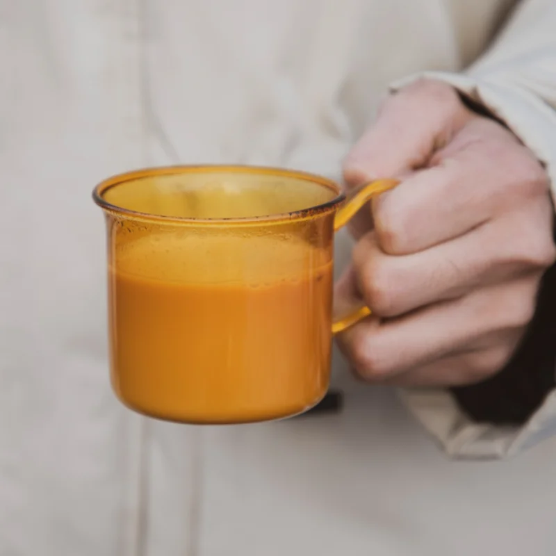 cute promotion exquisite reusable color heated drinking thermo glass coffee mug