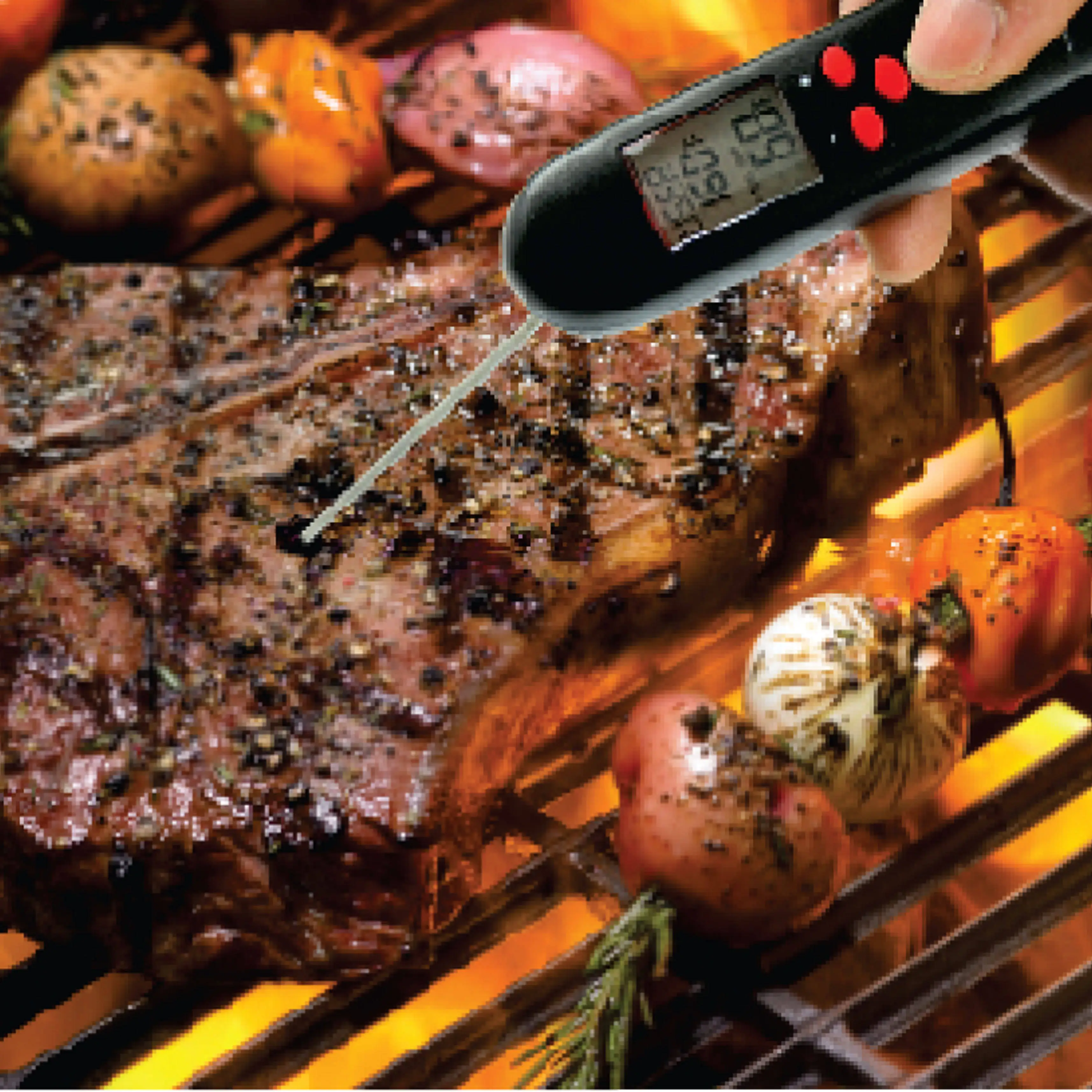 Rechargeable Meat Thermometer Digital BBQ Meat Thermometers Electronic Backlit Display Temperature Measure Kitchen Accessories