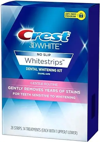Crest 3D Whitestrips for Sensitive Teeth, Teeth Whitening Strip Kit, 28 Strips (14 Count Pack)