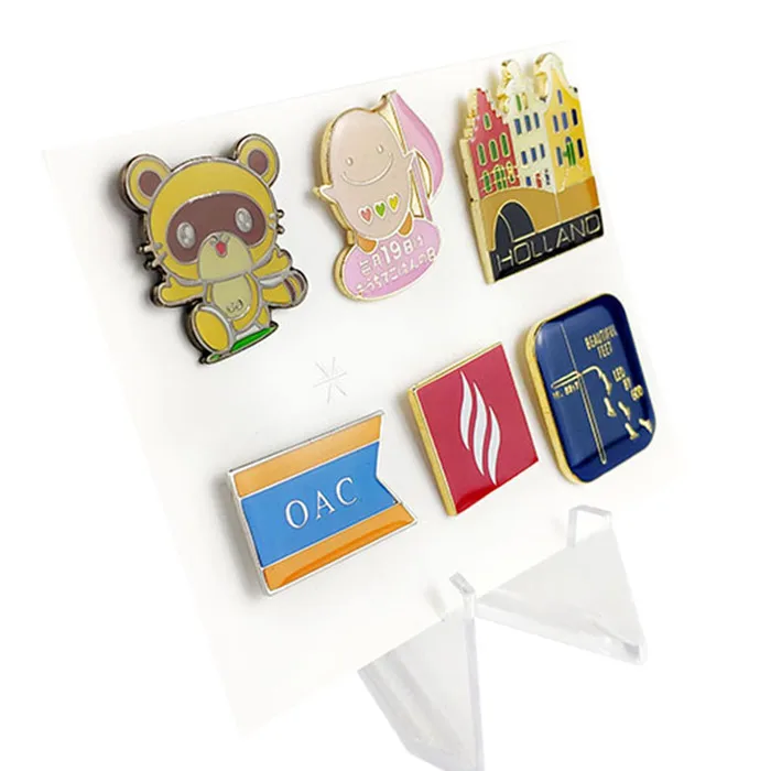 Wholesale Bespoke Hard Enamel Pins Corporate Logo Lapel Brooch Cute Cartoon Metal Pins for Backpacks Clothes Bags