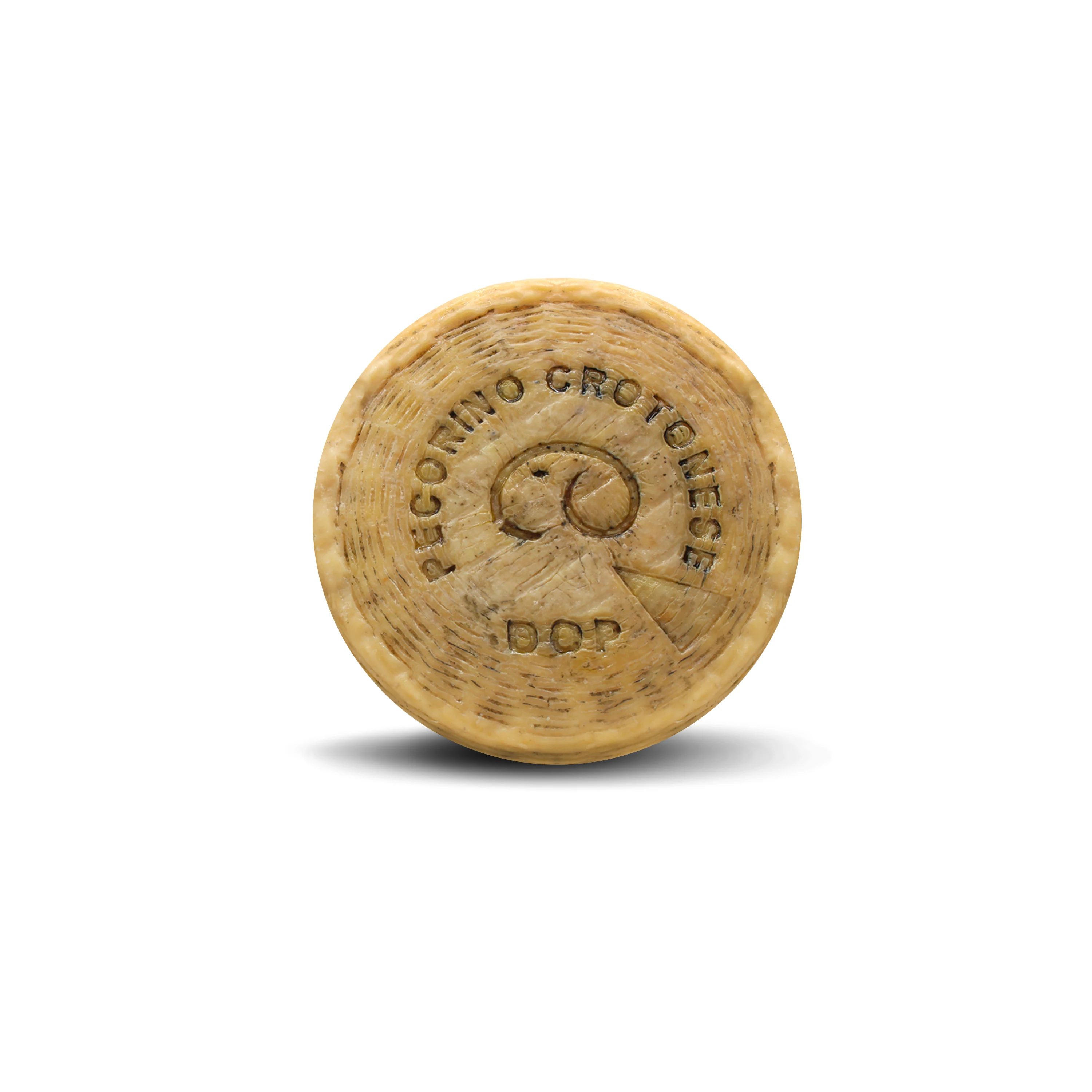 Superb and Sweety traditional block of  Hard sheep cheese PECORINO CROTONESE PDO made in Italy 2 Kg