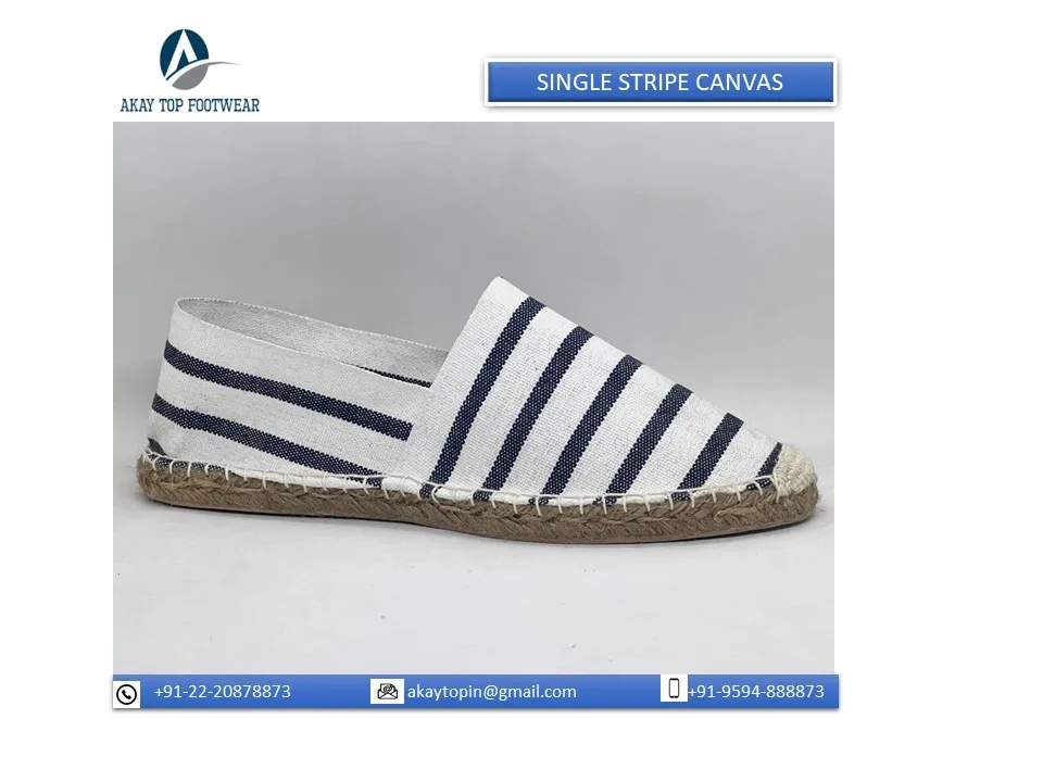 Hot Sales Breathable Textile Upper Espadrilles Alpargatas Summer unisex Casual Shoes Flat Espadrilles From Bangladesh