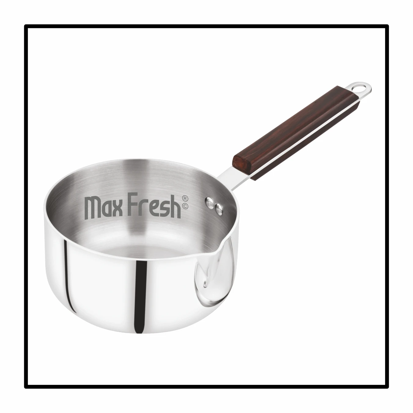 Современный дизайн трехслойная кастрюля для соуса премиум класса прочная деревянная стальная ручка 3-слойная Нижняя посуда