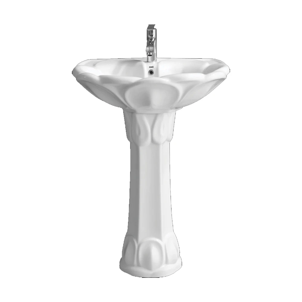Complete Set Of Luxurious Quality Ceramic Wash Basin Pedestal Sanitary Ware
