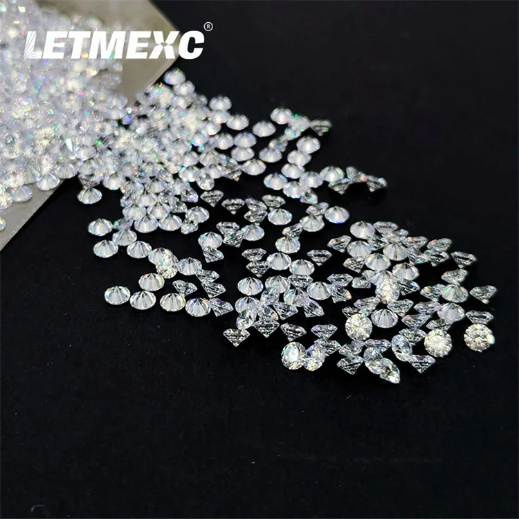 LETMEXC 1.0 ct Per Pack Small Size Loose Moissanite Gemstones D Color VVS1 Excellent Round Cut for Custom Diamond Jewely DIY