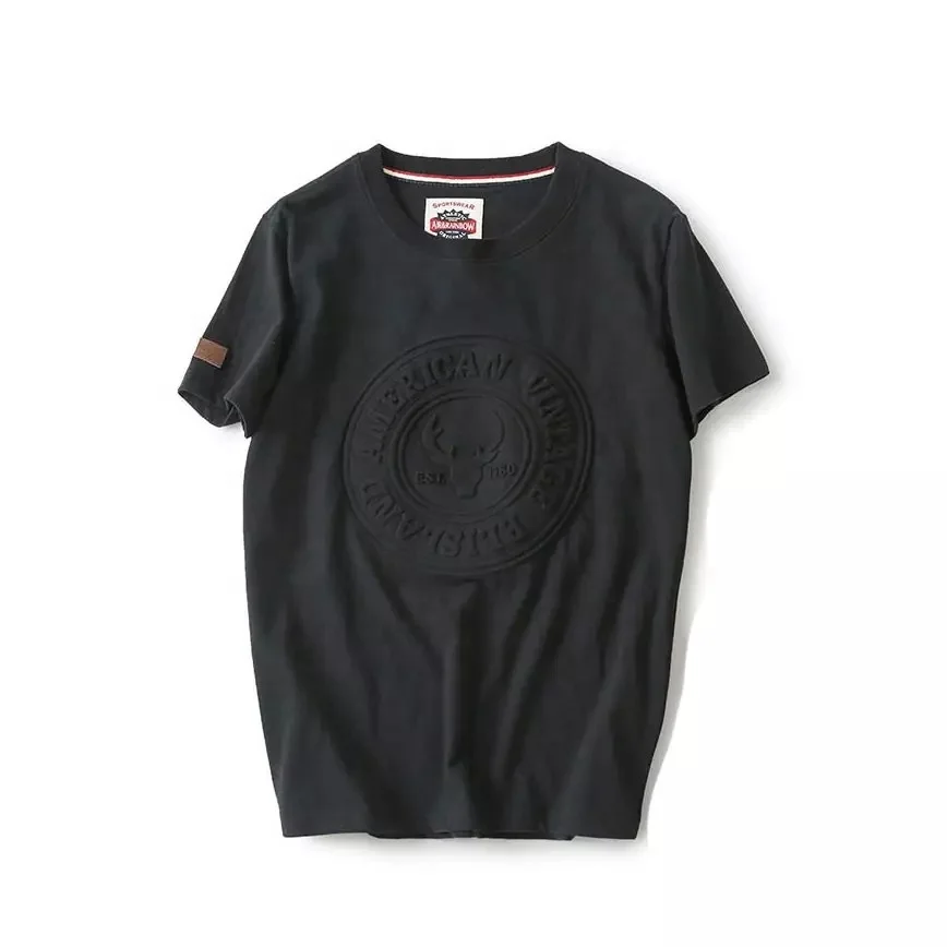 Simple Style Designer Fashion Clothes Solid Color Cotton Short Sleeves Tee Shirts Print Casual Free T-shirts Men Women