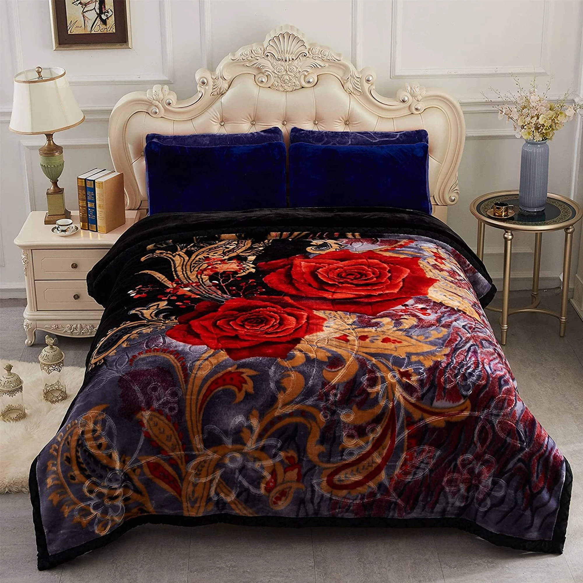 Double Ply Mink Blanket Wholesale Custom Luxury Throw Blanket Adult Double Bed 100% Polyester Mink Blanket