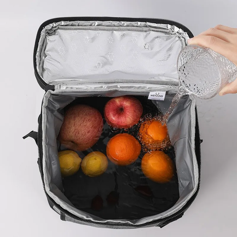 Hot Selling Cooler Backpack Bag Gray Blue Leak-Proof Ice Pack Double Color Waterproof Food Picnic Insulated Thermal Backpack Bag