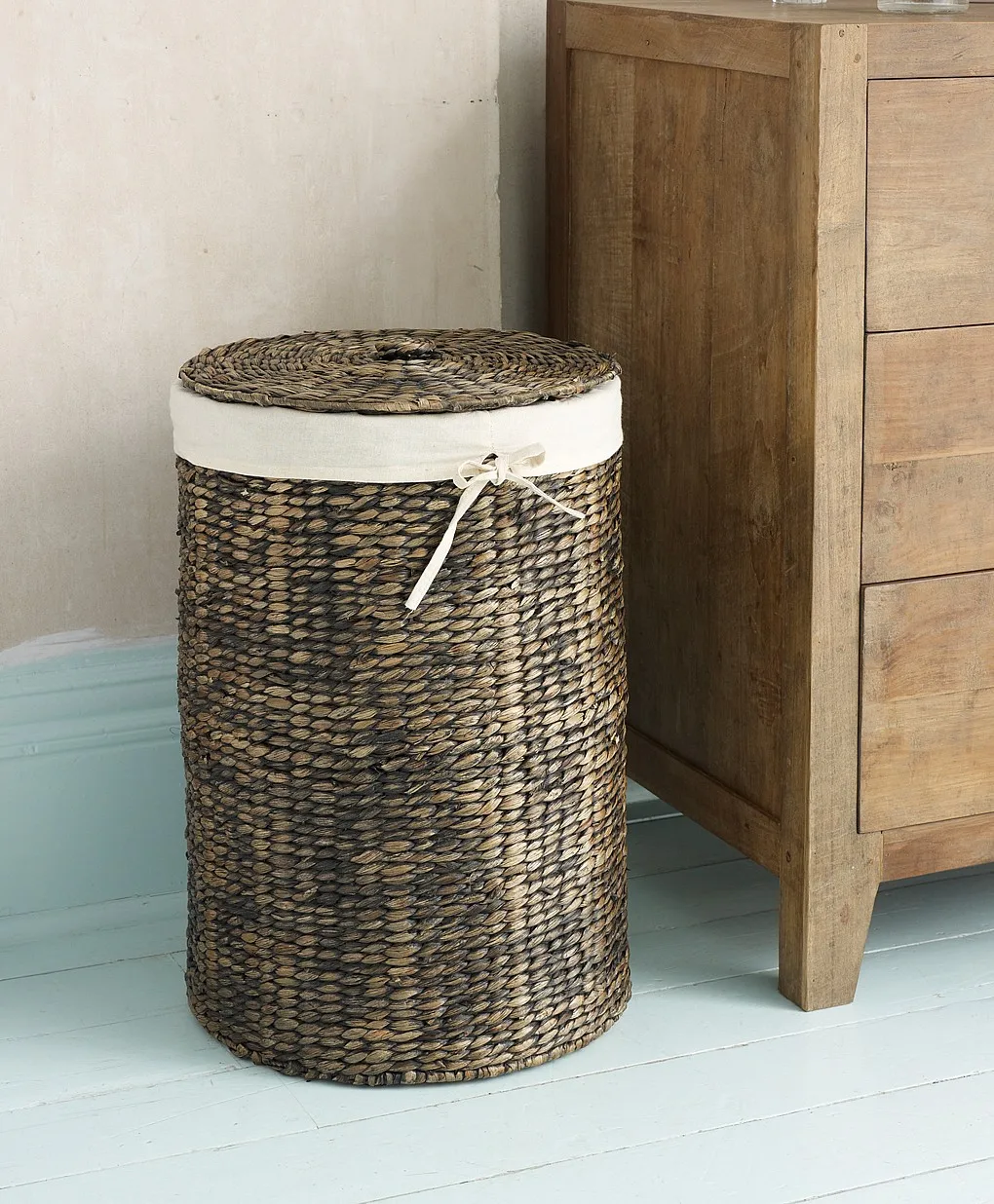 Хит продаж декоративная складная корзина для белья плетеная из водорослей в винтажном стиле бамбуковые изделия ручной работы