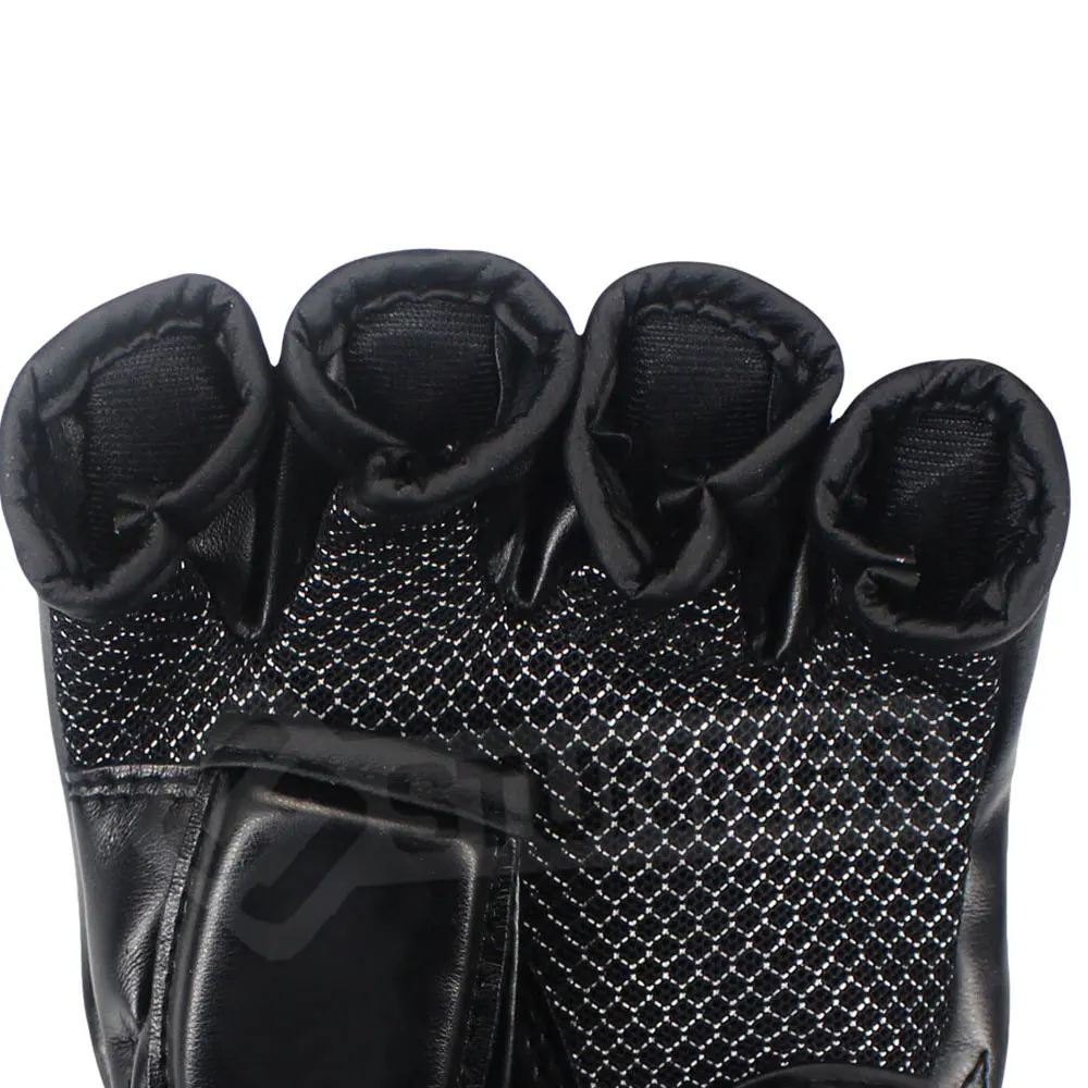 Full Black Color Real Leather Made  MMA Boxing Glove Customized Brand Logo MMA Gloves for Boxing Training