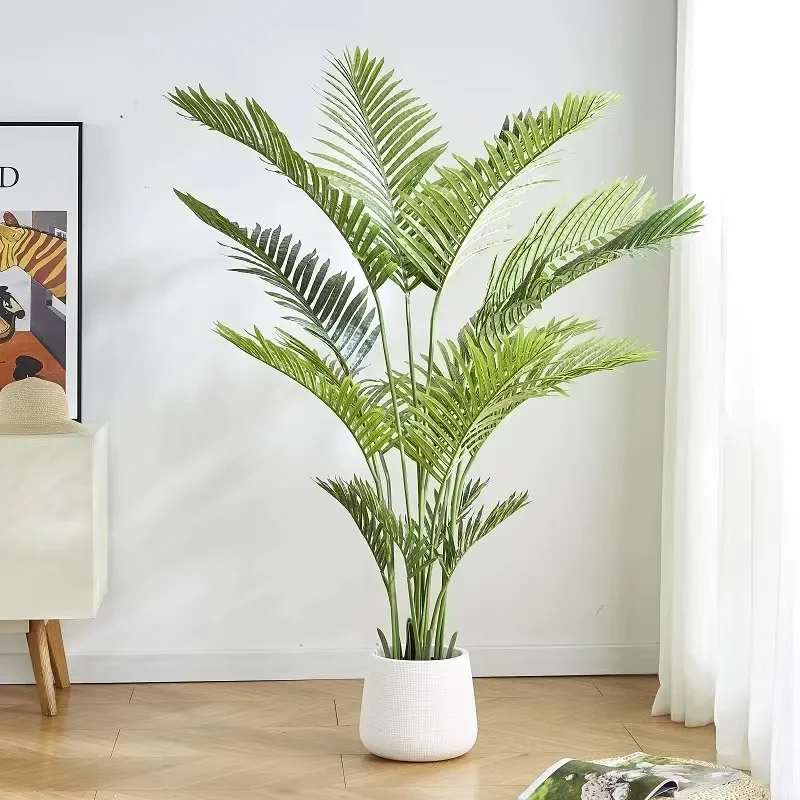 Wholesale decorative natrual touch plastic areca& phoenix palm tree greenery artificial plant in pot