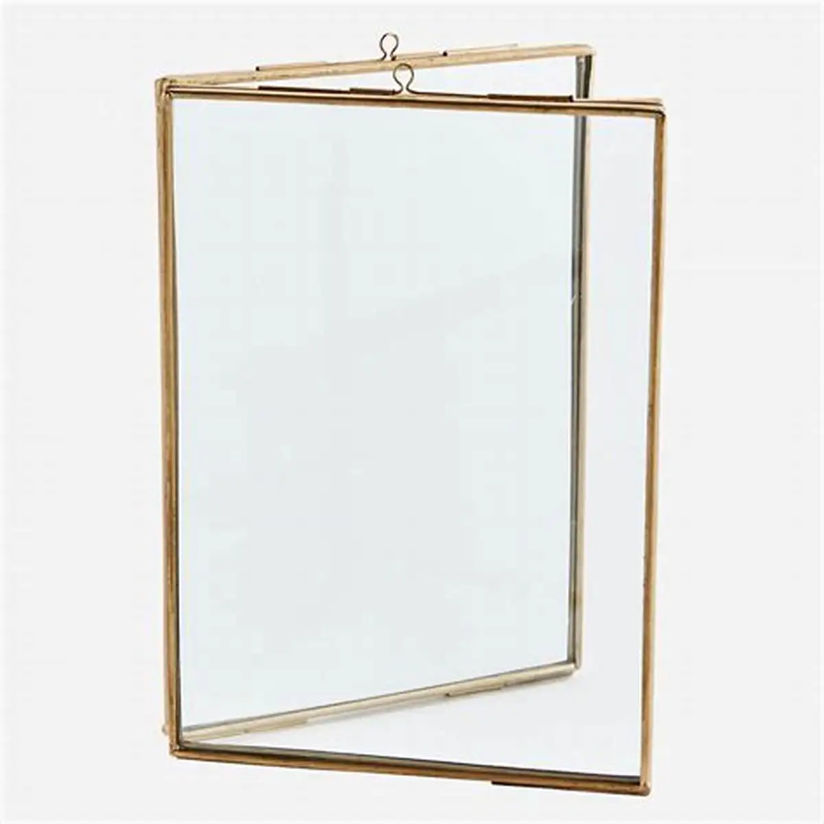 Picture Frame Gold Metal Floating Pressed Glass brass with Metal 4x6 High Quality Iron Photo Frame