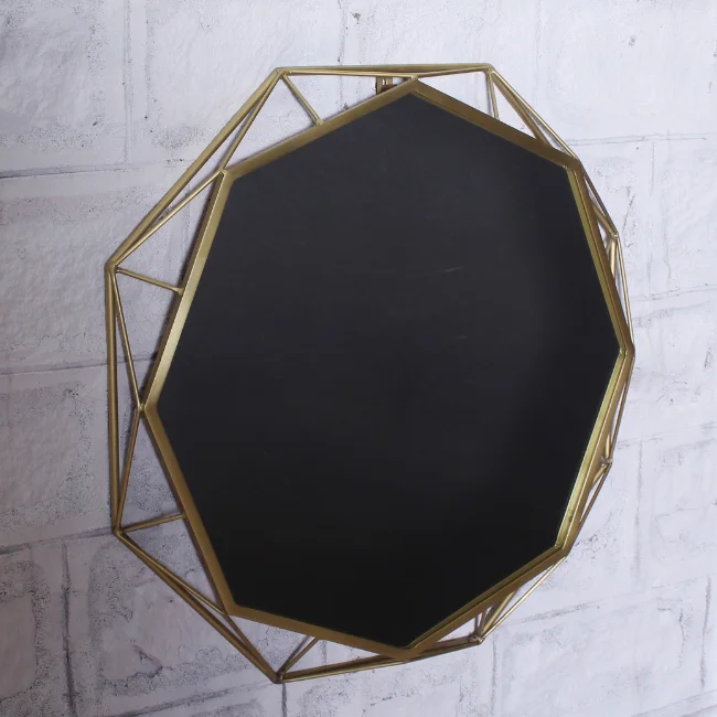 Attractive Designed Gold Plated Wall Mounted Mirror Frame Custom Made Metal Wall Mirror Frame At Cheap Price