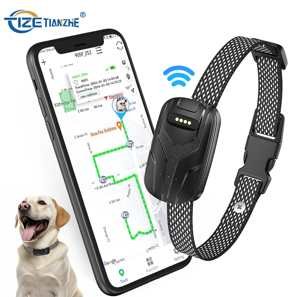Smart Pet Collar Geo Fence Tracker Locator Waterproof 4G GPS Dog Tracker Collar