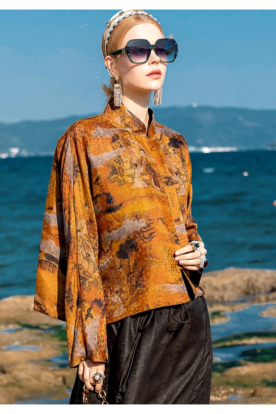 CMT, OEM, ODM New Trending Women Shirt in Silk With Italy Slyle For Europe and North America