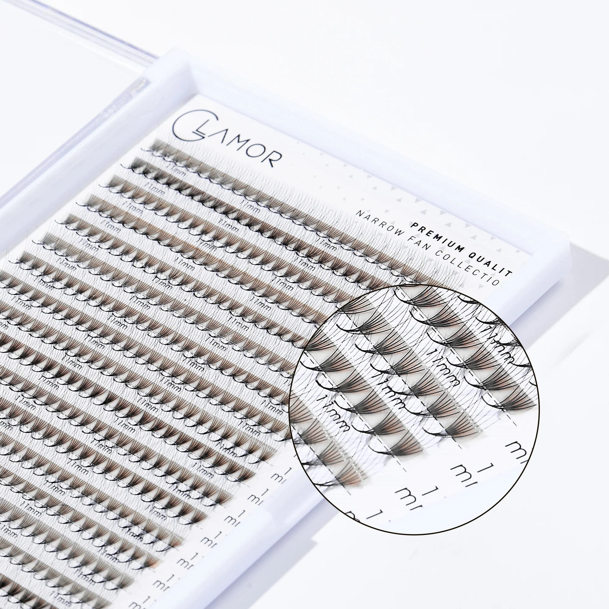 Korean XLTRAY 7D 0.07 D C CC Pre-Made XL Large Natural Volume Fans Eyelash Extensions Mink Material Thick False 25mm Wholesale