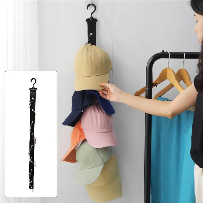 Baseball Cap Storage Chain Display Wall Hanging Convenient Storing Shelves Hats Suitable Storing Hats Belts Socks Scarf Straps