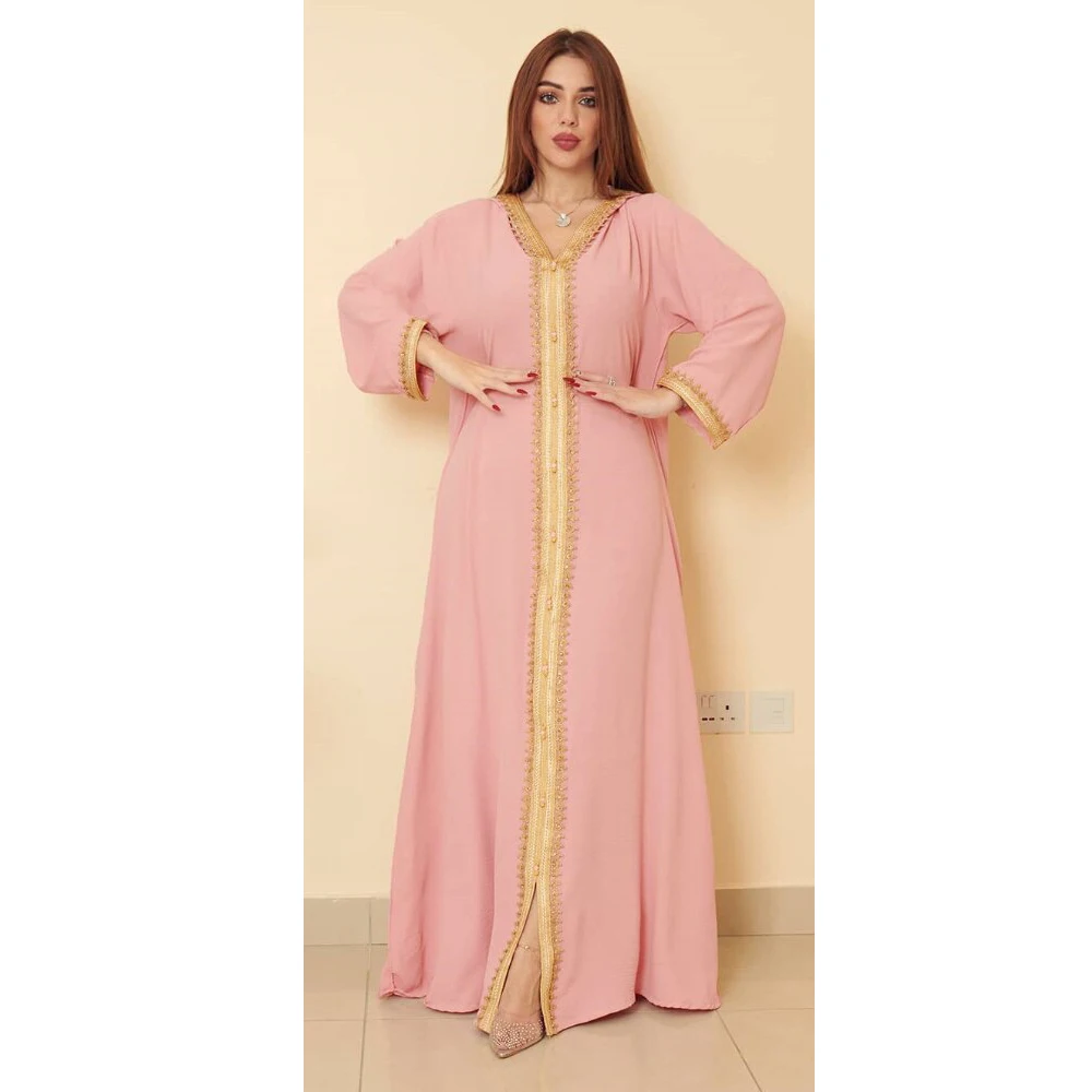 2022 Cheap Casual Plus Size Maxi Ladies Eid Clothes Arabic Dubai Kaftan Afghan Abaya Women Muslim Prayer Dress