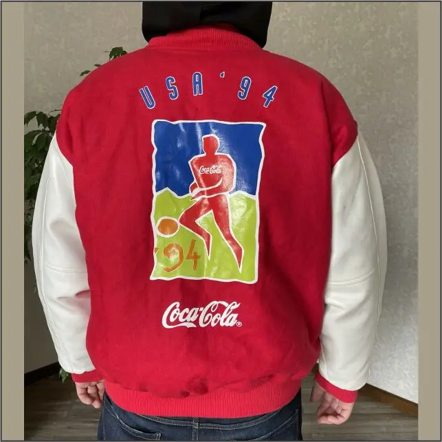 Coca Cola USA Jacket Bomber Vintage 1994 World Cup Soccer Football Retro L