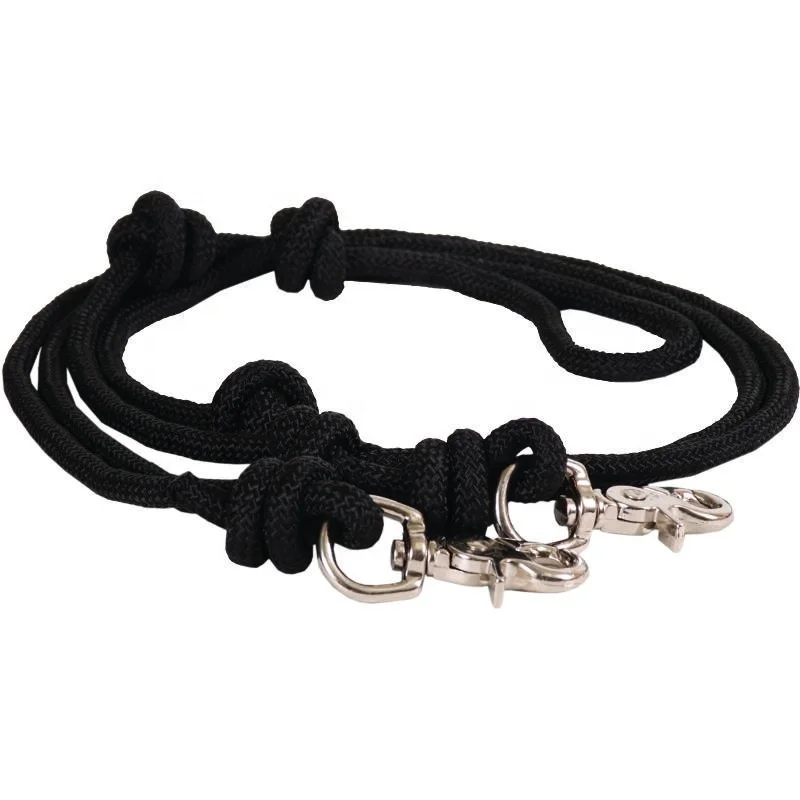 WHOLESALE MANUFACTURER EQUESTRIAN HORSE NYLON ROPE REINS RED COLOR COB-FULL-X-FULL CUSTOM FITTINGS & COLOR