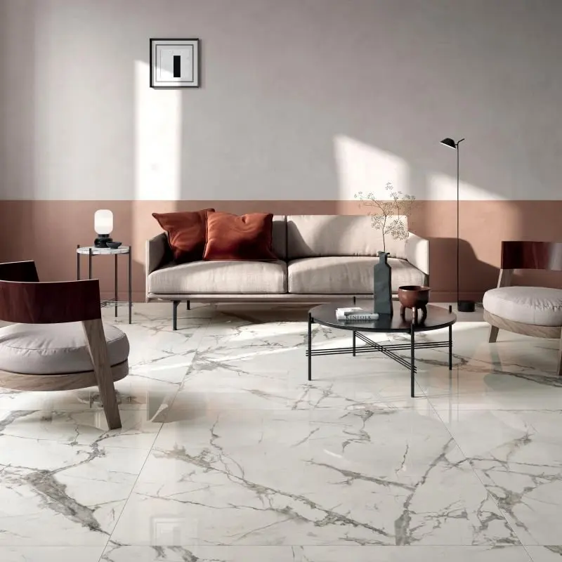 Large Slabs tiles gres Marble effect in full body natural or polished finish surface  100% Made in Italy for retail