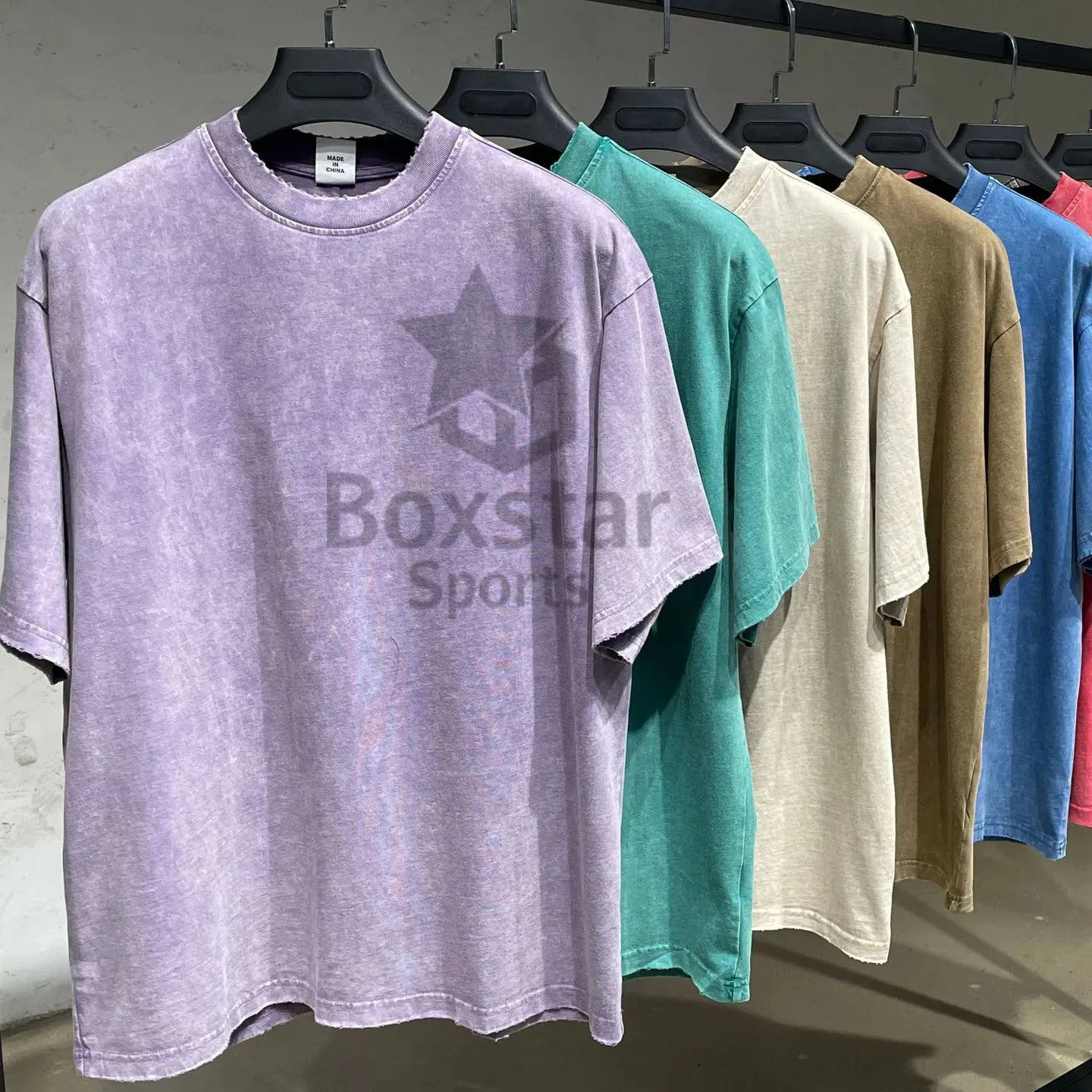 Distressed Men 100% Cotton T Shirt High Quality Blank Logo Custom Faded Oversized Stone Washed T Shirt