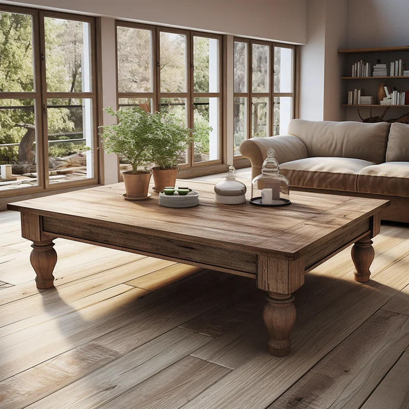 Mrs Woods Living Room Furniture Eco-Friendly Wooden Frame Round Coffee Table Tea Leisure Center