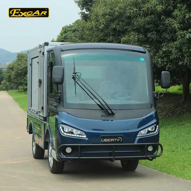 Excar 2 Seats Electric Buggy Car Housekeeping Car with Cargo Box