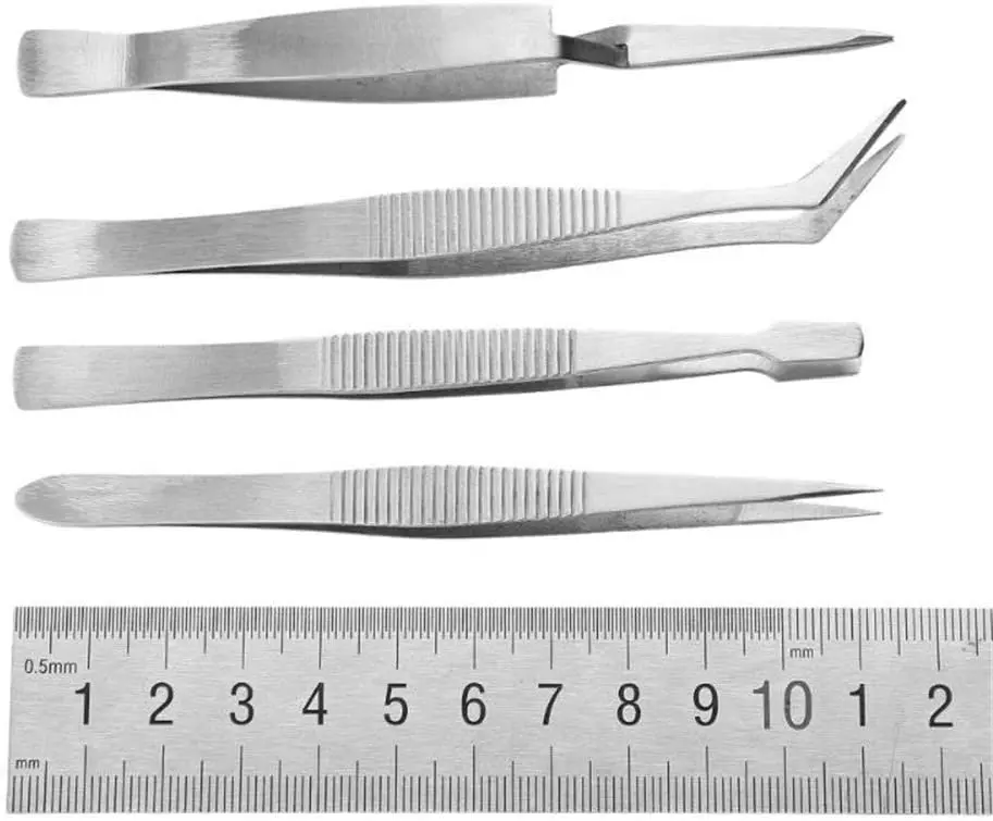 4 Pcs Craft Tweezers set Stainless Steel for Hobby Electronic Lab Wholesale PRICE Manufacturers Supplier in Pakistan