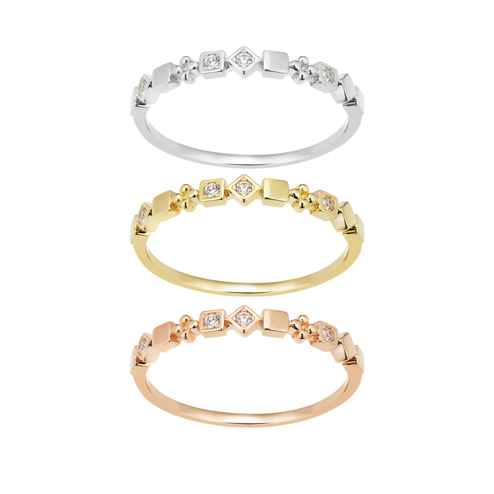 10K Solid Gold Classic Ring Set Gift For Women 14K Real Gold Ring Jewelry Factory Wholesale Price Huy Thanh Jewelry Brand